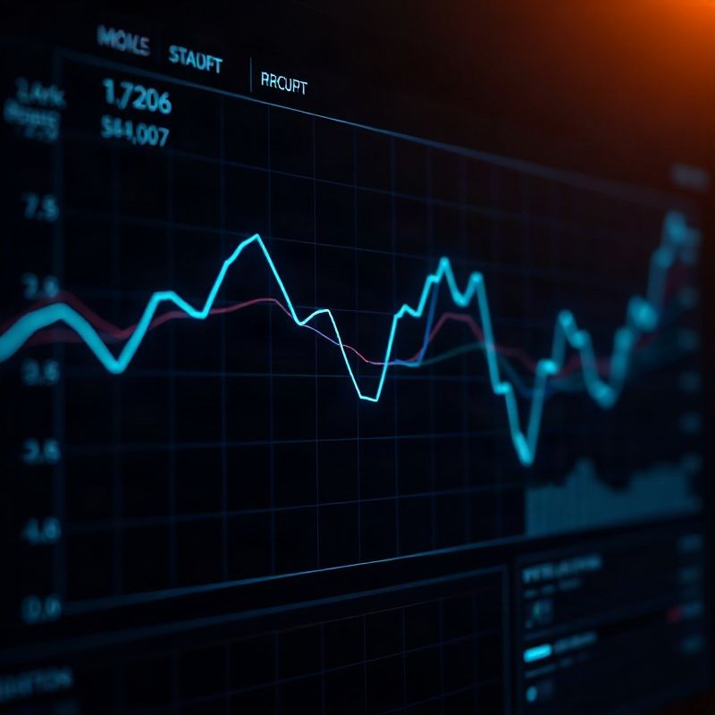 Abstract indigo risk dashboard visualization
